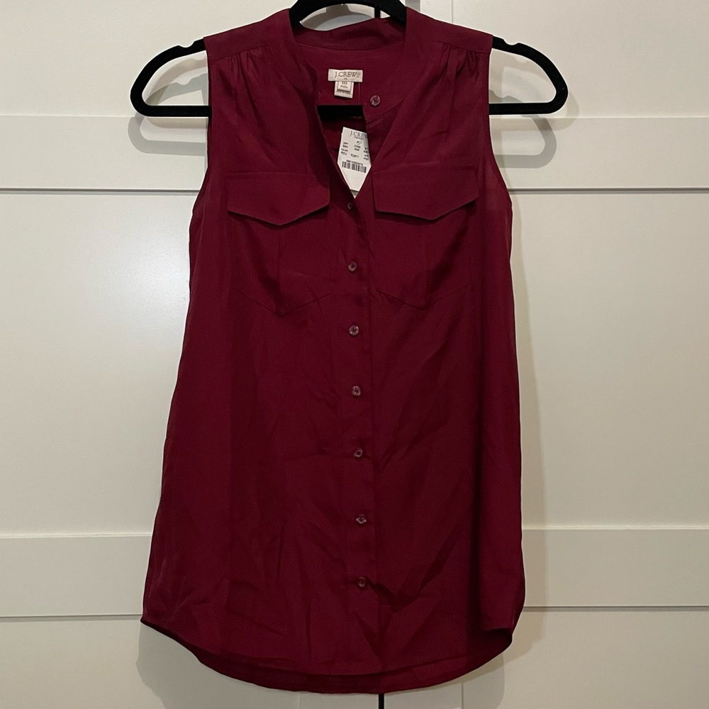 NWT J.Crew Factory Sleeveless Button Down Top